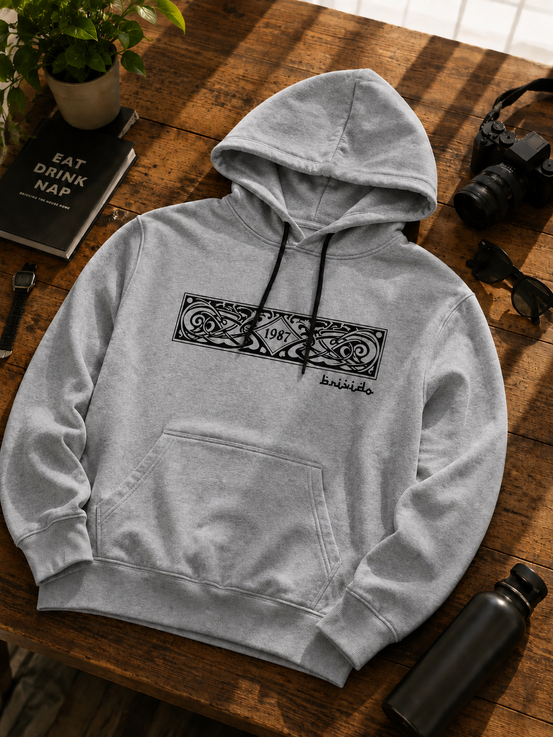 NOMAD Hoodie - Grey Melange - Image 6