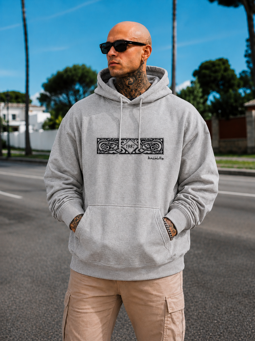 NOMAD Hoodie - Grey Melange - Image 5