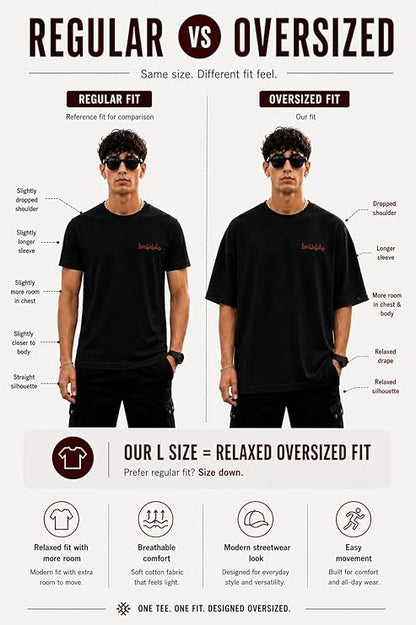 MANDALA - Regular vs Oversized fit guide